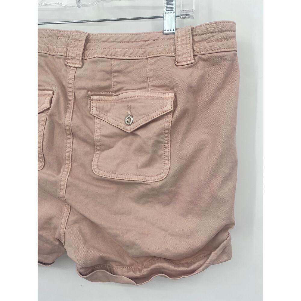 Torrid Pink Jean Roll Hem Shorts Slant Pockets Button size 14 - Picture 4 of 11